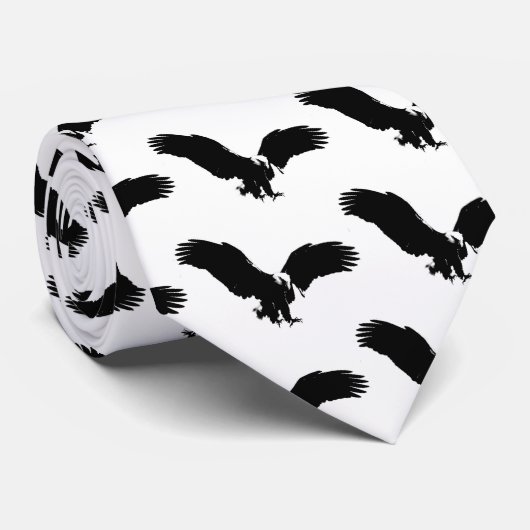 Bald Eagle Silhouette Krawatte (Gerollt)