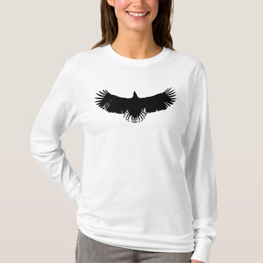 Bald Eagle Silhouette Pop Art T-Shirt (Vorderseite)