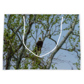 Bald Eagle Smile Große Geschenktüte (Vorderseite)