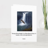 Bald Eagle & Snoqualmie Falls Grußkarten Karte (Rückseite)