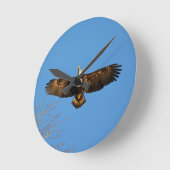 Bald Eagle Soaring1 Runde Wanduhr (Winkel)