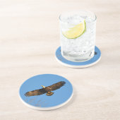 Bald Eagle Soaring1 Sandstein Untersetzer (Seite)
