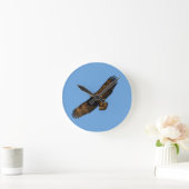 Bald Eagle Soaring 2 Runde Wanduhr (Zuhause)