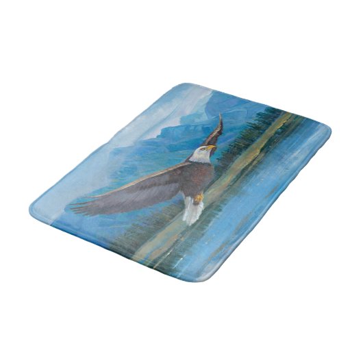 Bald Eagle Soaring Badematte (Schrägansicht)