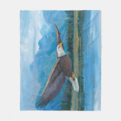 Bald Eagle Soaring Fleecedecke (Vorderseite)