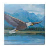 Bald Eagle Soaring Fliese (Vorderseite)