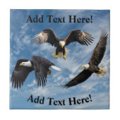 Bald Eagle Soaring Fliese (Vorderseite)