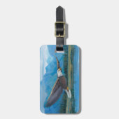 Bald Eagle Soaring Gepäckanhänger (Vorderseite vertikal)