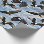 Bald Eagle Soaring Geschenkpapier (Ecke)
