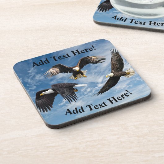Bald Eagle Soaring Getränkeuntersetzer (Linke Seite)