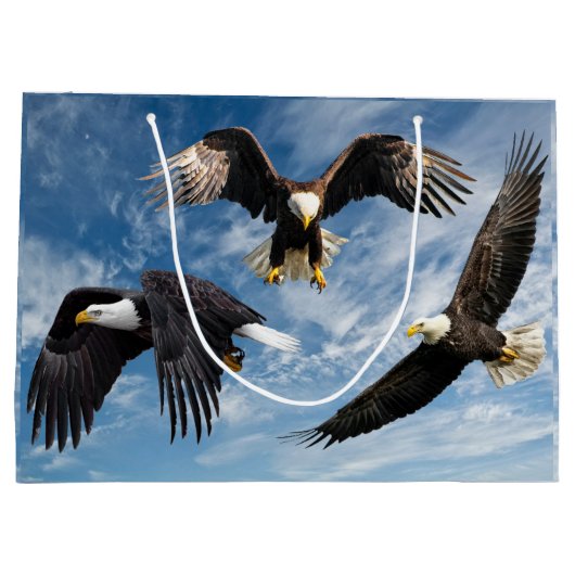 Bald Eagle Soaring Große Geschenktüte (Rückseite)