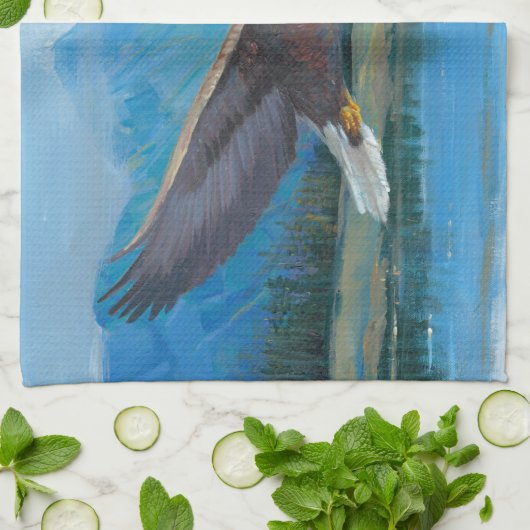 Bald Eagle Soaring Handtuch (Gefaltet)