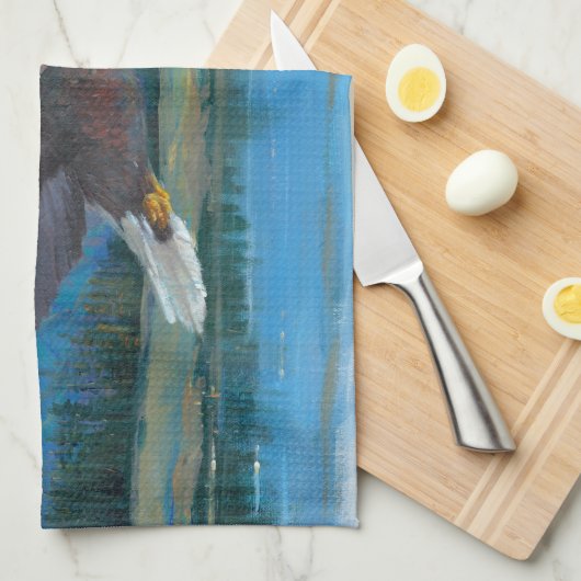 Bald Eagle Soaring Handtuch (Viertel Falte)