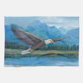 Bald Eagle Soaring Handtuch (Horizontal)