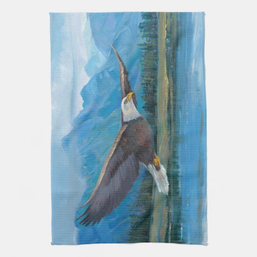 Bald Eagle Soaring Handtuch (Vertikal)