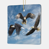 Bald Eagle Soaring Keramikornament (Links)