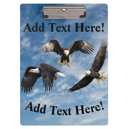 Bald Eagle Soaring Klemmbrett (Vorderseite)