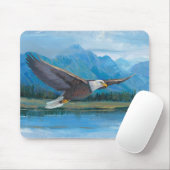 Bald Eagle Soaring Mousepad (Mit Mouse)
