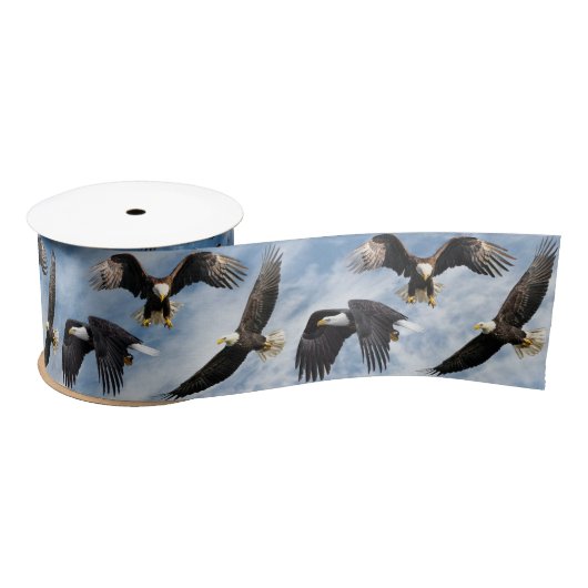 Bald Eagle Soaring Satinband (Spule)
