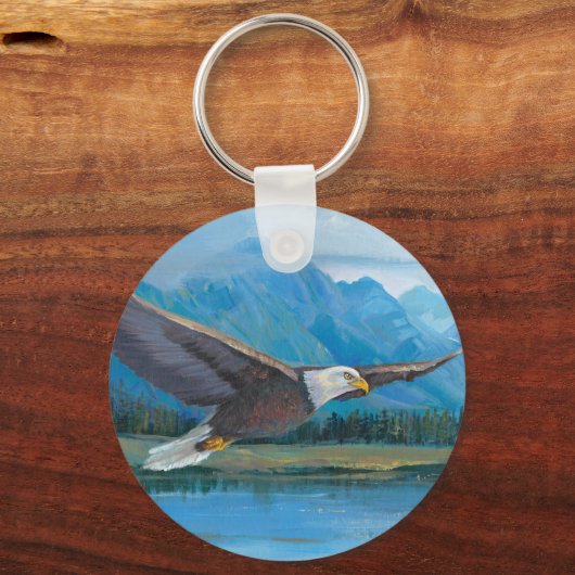 Bald Eagle Soaring Schlüsselanhänger (Vorderseite)