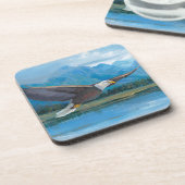 Bald Eagle Soaring Untersetzer (Linke Seite)