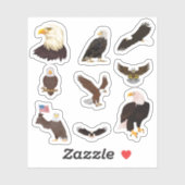 Bald Eagle Stickers Aufkleber (Blatt)