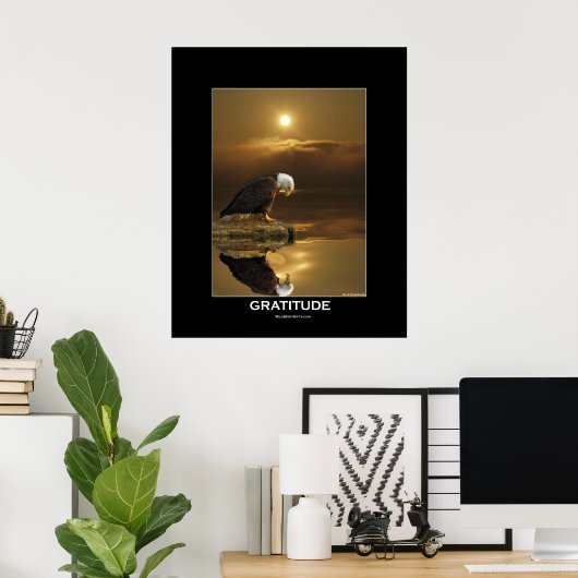 Bald Eagle & Sunlight Poster (Heimbüro)