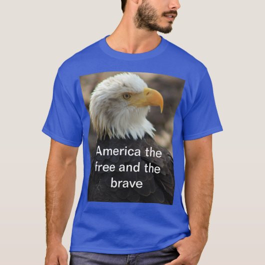Bald Eagle T-shirt THE FREE AND THE BRAVE (Vorderseite)