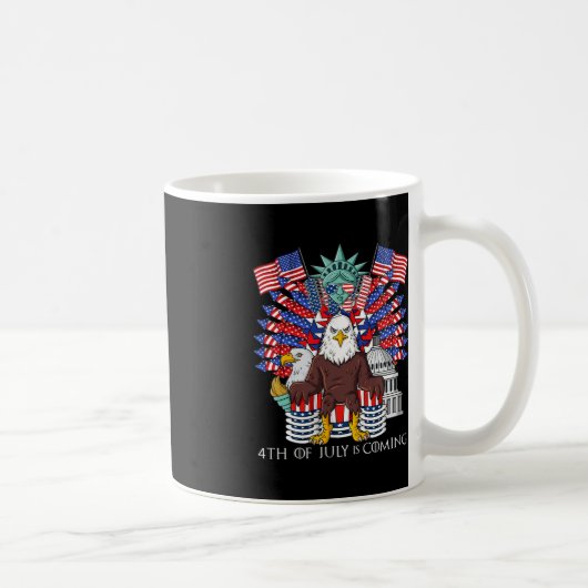 Bald Eagle Throne 4. Juli USA Patriotic Boys K Kaffeetasse (Rechts)