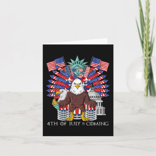 Bald Eagle Throne 4. Juli USA Patriotic Boys K Karte