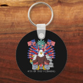 Bald Eagle Throne 4. Juli USA Patriotic Boys K Schlüsselanhänger (Vorderseite)