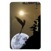 Bald Eagle Totem & Super Moon Wildlife Magnet (Vertikal)