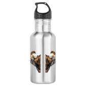 Bald Eagle über die Wing/USA Edelstahlflasche (Rückseite)