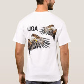 Bald Eagle über die Wing/USA T-Shirt (Rückseite)