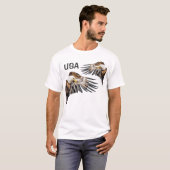 Bald Eagle über die Wing/USA T-Shirt (Vorne ganz)