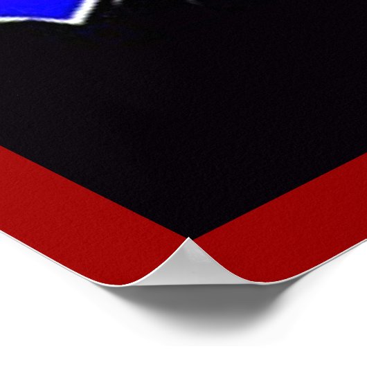 Bald Eagle und American Flag Poster (Ecke)