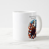 Bald Eagle und die amerikanische Flagge Jumbo-Tasse (Vorderseite Rechts)