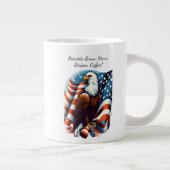 Bald Eagle und die amerikanische Flagge Jumbo-Tasse (Rechts)