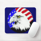Bald Eagle und die amerikanische Flagge Mousepad (Mit Mouse)