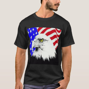 Bald Eagle und die amerikanische Flagge T-Shirt