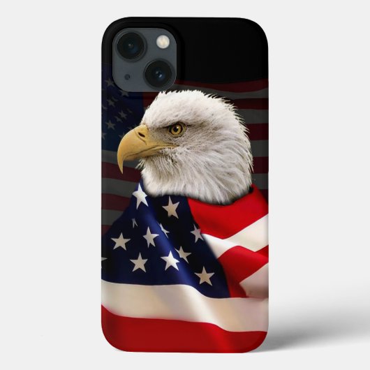 Bald Eagle und US-Flagge für den Patriot Case-Mate iPhone Hülle (Rückseite)