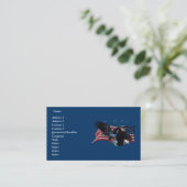 Bald Eagle/US Flag Business Card Visitenkarte (Stehend Vorderseite)