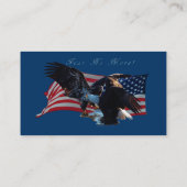 Bald Eagle/US Flag Business Card Visitenkarte (Rückseite)