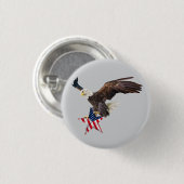 Bald eagle US flag Button (Vorne & Hinten)