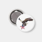 Bald eagle US flag Magnet (Vorderseite/Rückseite)