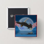 BALD EAGLE & US FLAG Patriot Series Button (Vorne & Hinten)