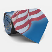BALD EAGLE & US FLAG Patriot Series Krawatte (Gerollt)