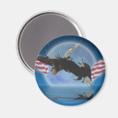 BALD EAGLE & US FLAG Patriot Series Magnet (Vorderseite/Rückseite)