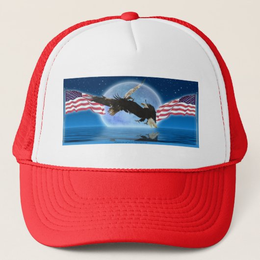 BALD EAGLE & US FLAG Patriot Series Truckerkappe (Vorderseite)