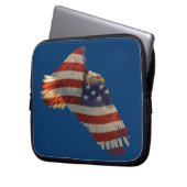 Bald Eagle & US Flag Patriotic Laptop Sleeve (Vorderseite Links)